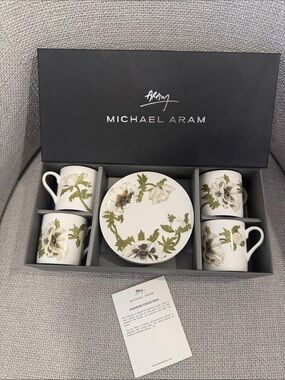 Michael Aram - Anemone Painted Demitasse Set of 4